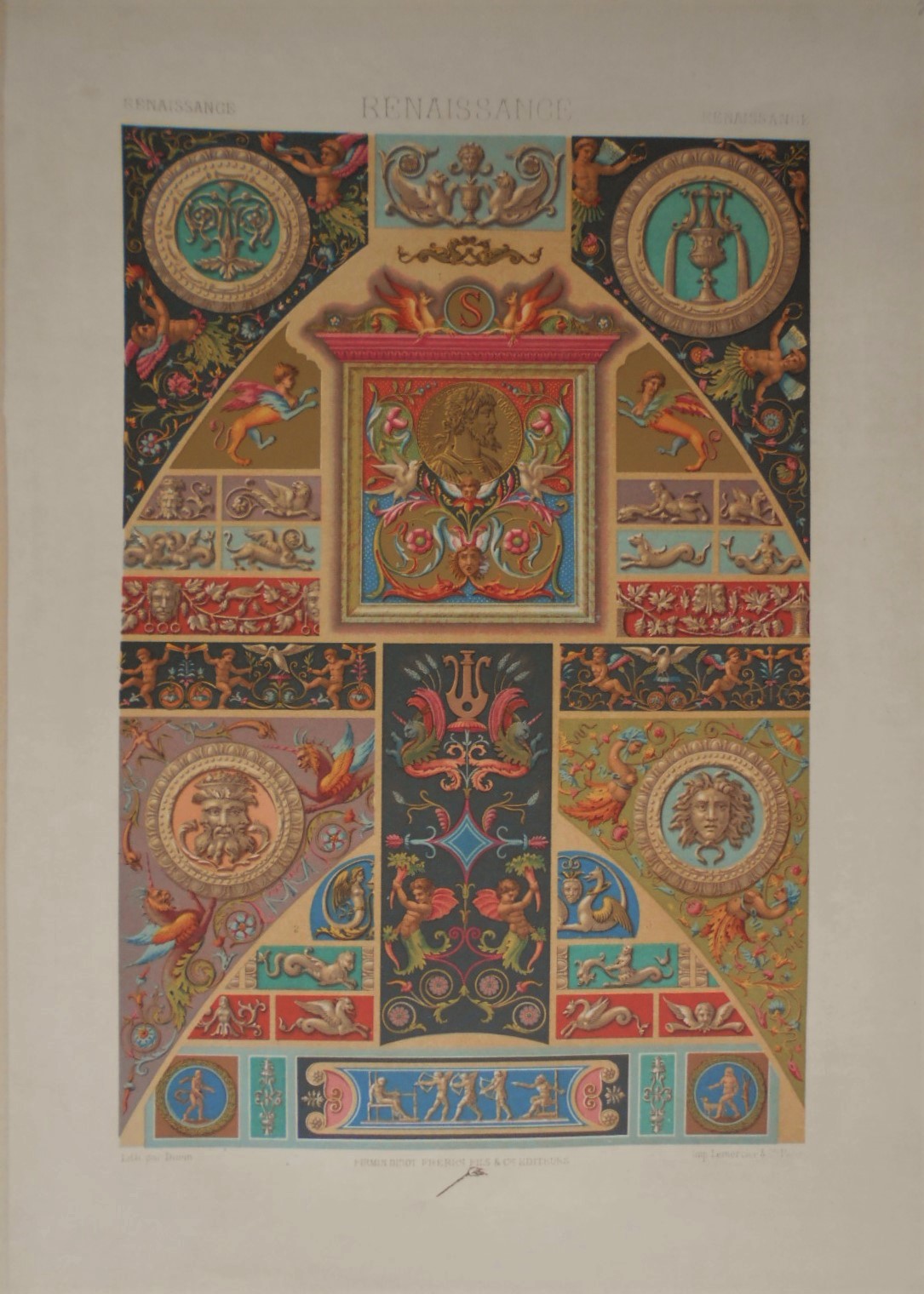 フランスアンティーク フィルマン・ディド兄弟社 石版画リトグラフ40×29cm グラントのガゼルの動物版画。アンティークとヴィンテージの動物